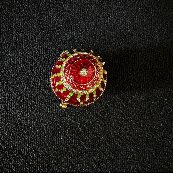 Hand Painted Enamel Decorative Egg - Picture 4 of 10